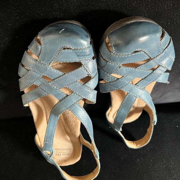 Earth Origins Nellie Persian Blue Leather Mary Jane Sandals Women’s 9W - Picture 7 of 9